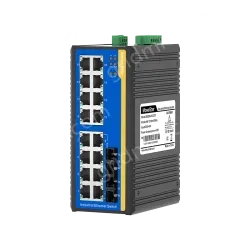 2 Ports 100M F(x) + 16 Ports 10/100M T(x) Din-Rail Unmanaged Industrial Ethernet Switch