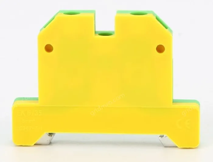 EK6 Yellow & Green Grounding Terminals Din Rail Terminals Grounding Terminals Universal Grounding Plastic Terminals