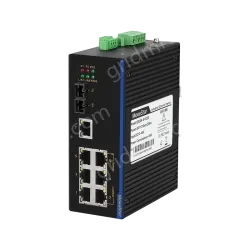 1 Port 100M F(x) + 7 Ports 10/100M T(x) Din-Rail Unmanaged Industrial Ethernet Switch