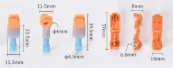 T5 orange 1.5-2.5 square hard wire-T-type no-break wire terminal