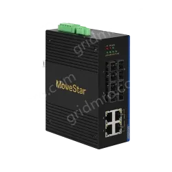4 Ports 100M F(x) + 4 Ports 10/100M T(x) Din-Rail Unmanaged Industrial Ethernet Switch
