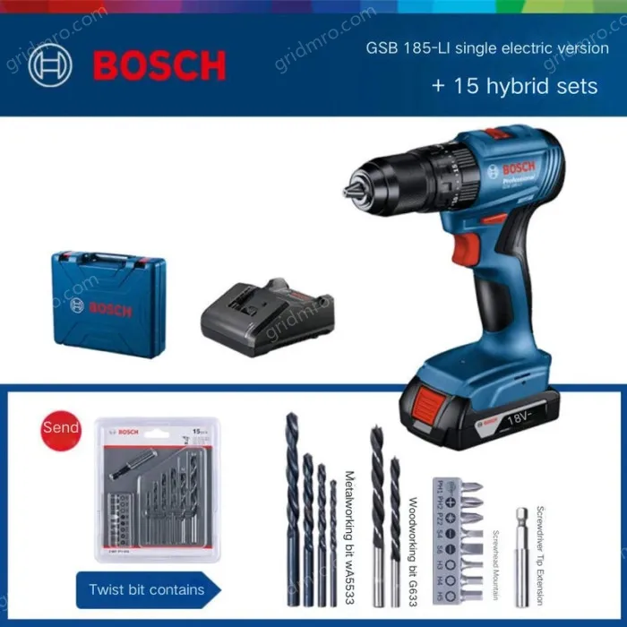 GSB 185-LI single electric +15 pcs