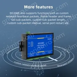 8 Ports RS232 Serial to 100M Ethernet Server