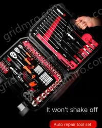 Flagship 72-tooth curved handle auto repair 47-piece set