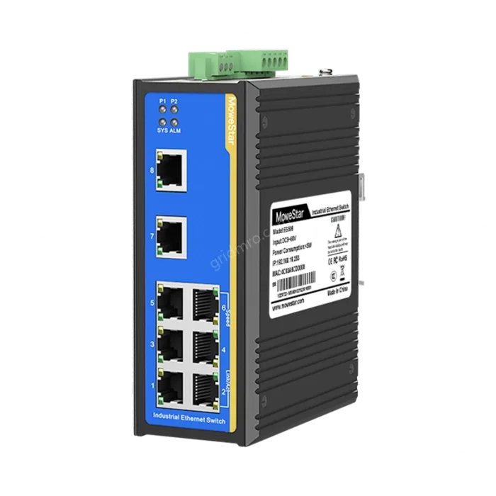 8 Ports 10/100M T(x) Din-Rail Managed Industrial Ethernet Switch