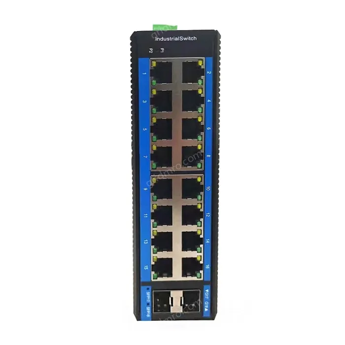 Unmanaged 16 Gigabit Electrical + 2 Gigabit SFP Industrial Ethernet Switch