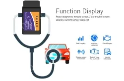OBD2 Bluetooth with 25K80 chip ELM327 automotive engine fault detection hardware