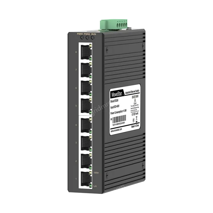 8 Ports 10/100M T(x) Din-Rail Unmanaged Industrial Ethernet Switch