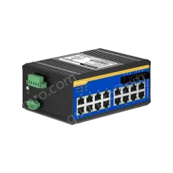 2 Ports 100M F(x) + 16 Ports 10/100M T(x) Din-Rail Unmanaged Industrial Ethernet Switch