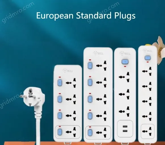 European standard split-control 3-position 2USB
