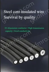 Steel core insulated wire 1KV*JKLGYJ-120/25