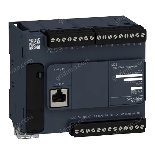 TM221C24R logic controller, Modicon M221, 24 IO, relay