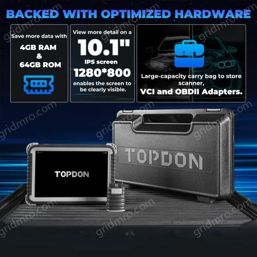 TOPDON Phoenix Plus Integrated Diagnostic Tool Bi-Directional Control Topology Mapping 41 Maintenance Services ECU Coding VAG 2 Years Update