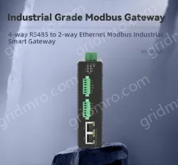 4 Ports RS485 to 2 Ports Ethernet Modbus Industrial Smart Gateway