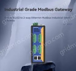8 Ports RS232 to 2 Ports Ethernet Modbus Industrial Smart Gateway