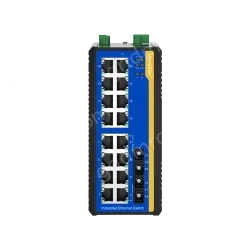 2 Ports 100M F(x) + 16 Ports 10/100M T(x) Din-Rail Unmanaged Industrial Ethernet Switch