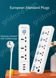 European standard split-control 3-position 2USB