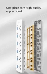 European standard split-control 3-position 2USB