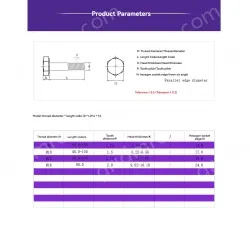 Half thread external hexagonal bolt M6*35